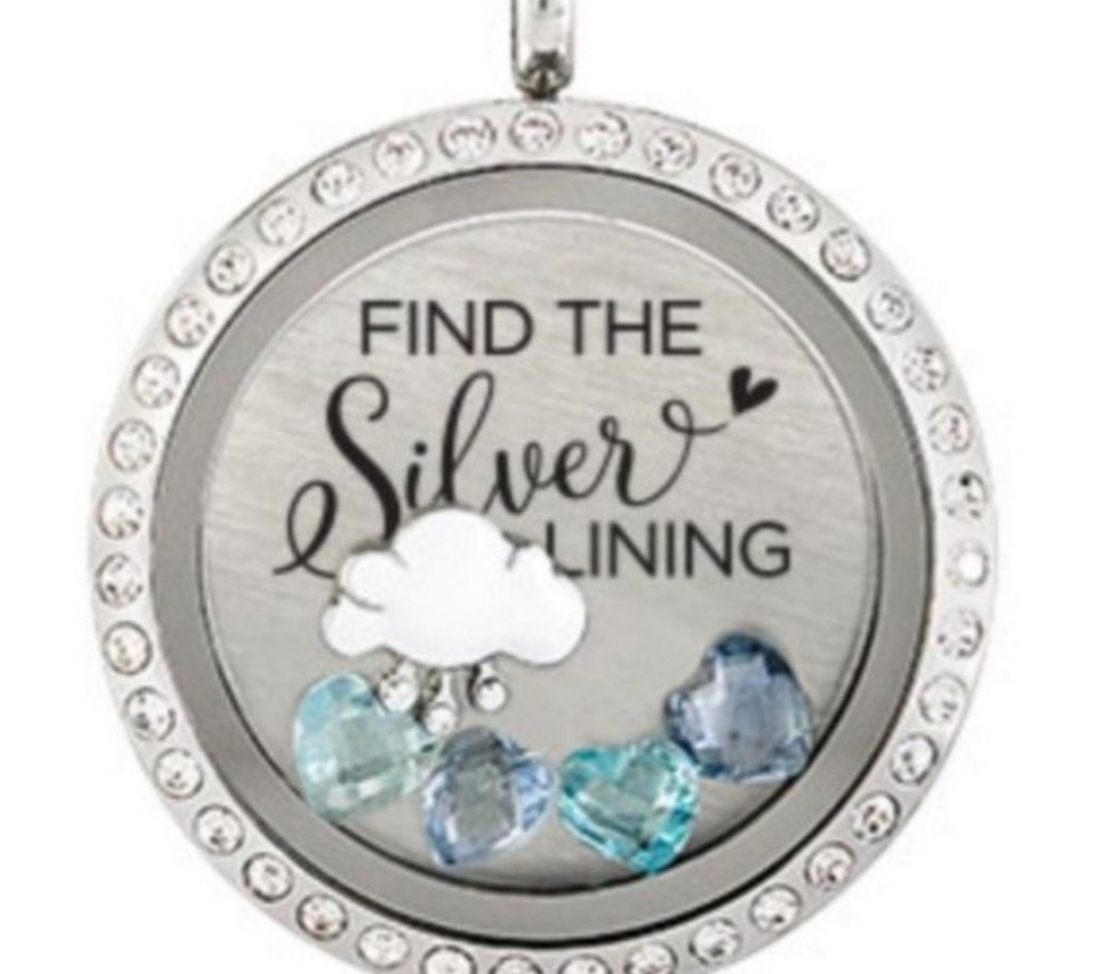 Origami owl, Fine  the silver lining  locket
